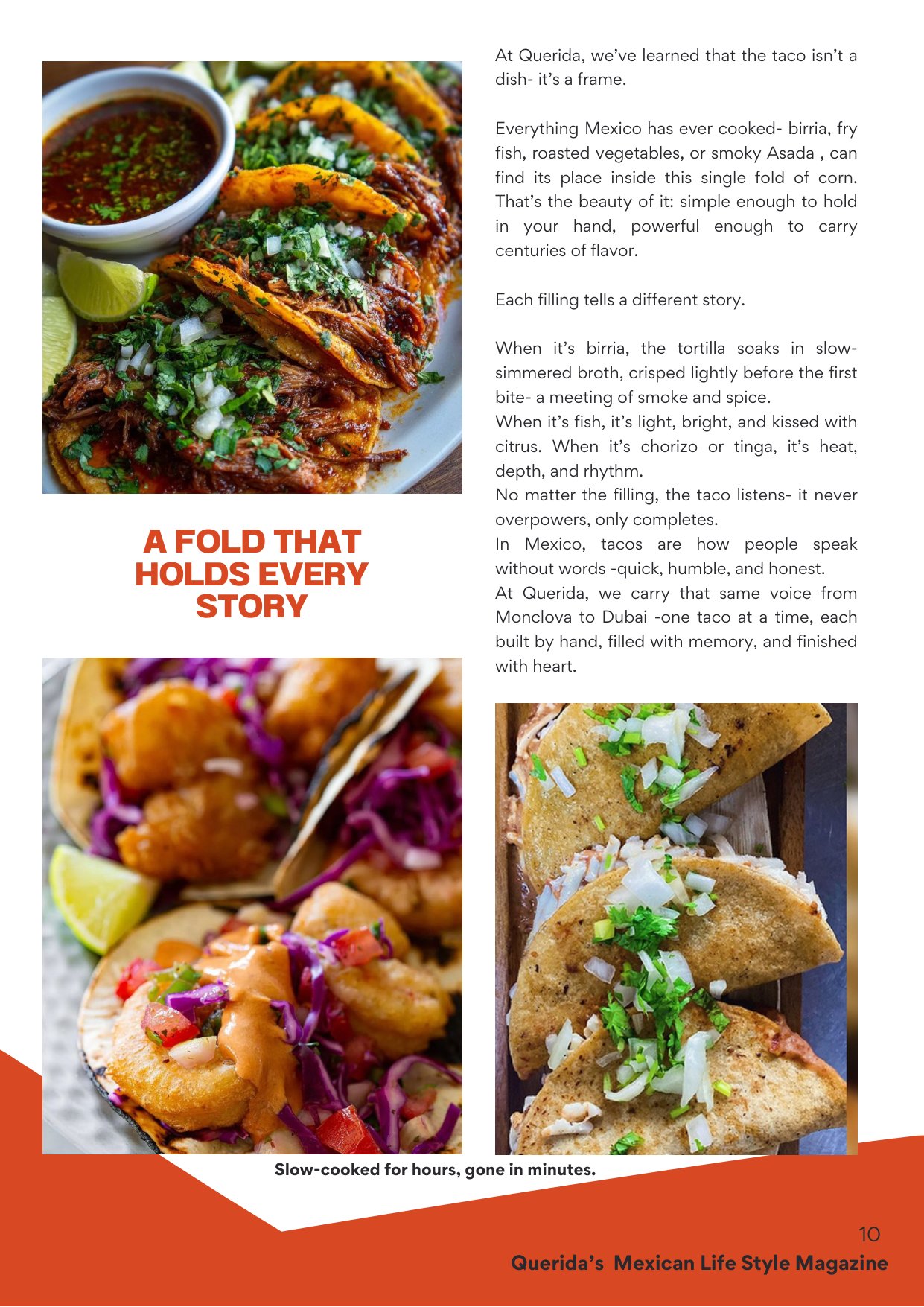 Querida Magazine — Monclovita la Bella, page 10 of 37. Where it begins. Charcoal, comal, and a mother's kitchen. Destination: Monclova, Coahuila, Mexico.