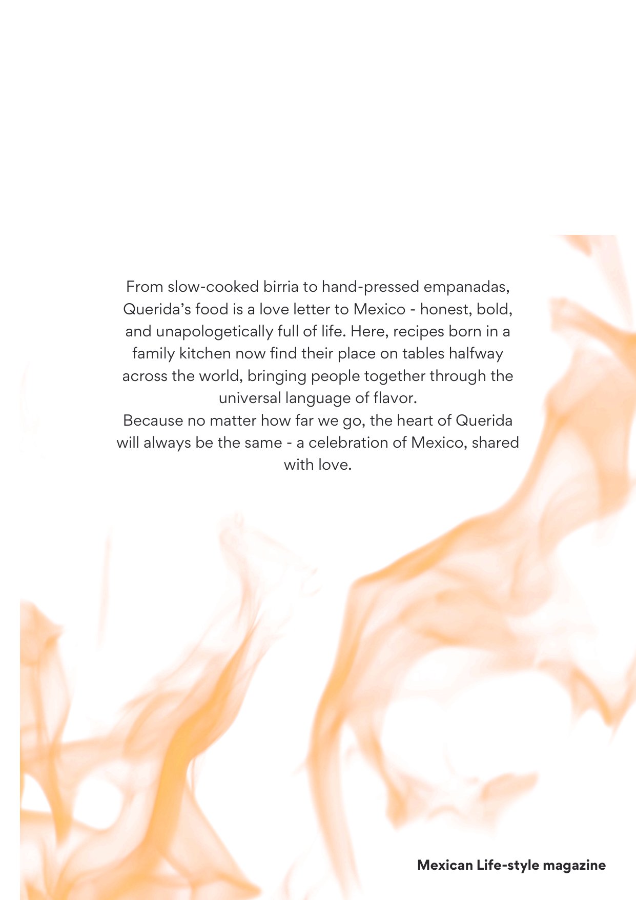 Querida Magazine — Monclovita la Bella, page 15 of 37. Where it begins. Charcoal, comal, and a mother's kitchen. Destination: Monclova, Coahuila, Mexico.