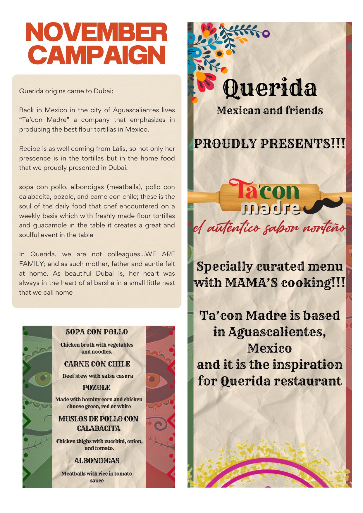 Querida Magazine — Monclovita la Bella, page 17 of 37. Where it begins. Charcoal, comal, and a mother's kitchen. Destination: Monclova, Coahuila, Mexico.