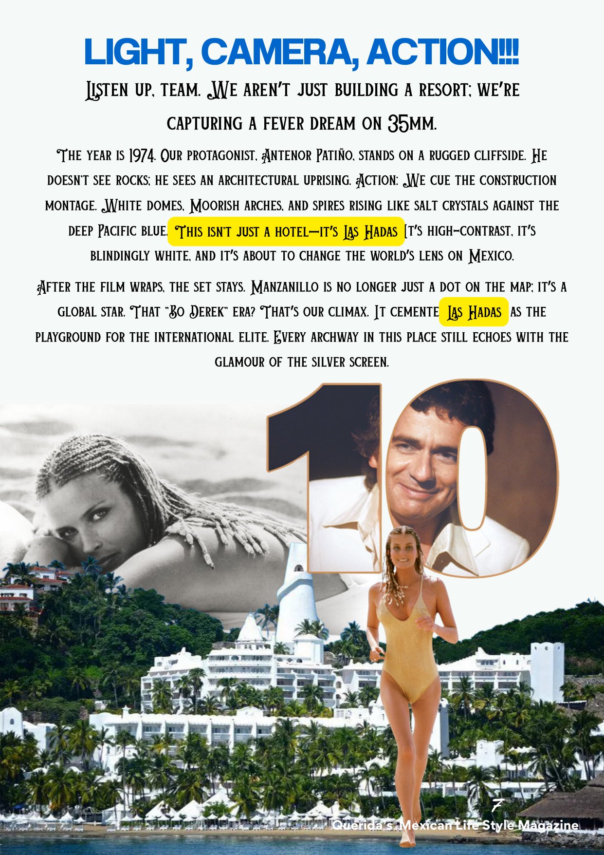 Querida Magazine — Manzanillo, Emerald of the Pacific, page 7 of 36. From the arid heart of Mexico to the salt-heavy air of the coast. Destination: Manzanillo, Colima, Mexico.