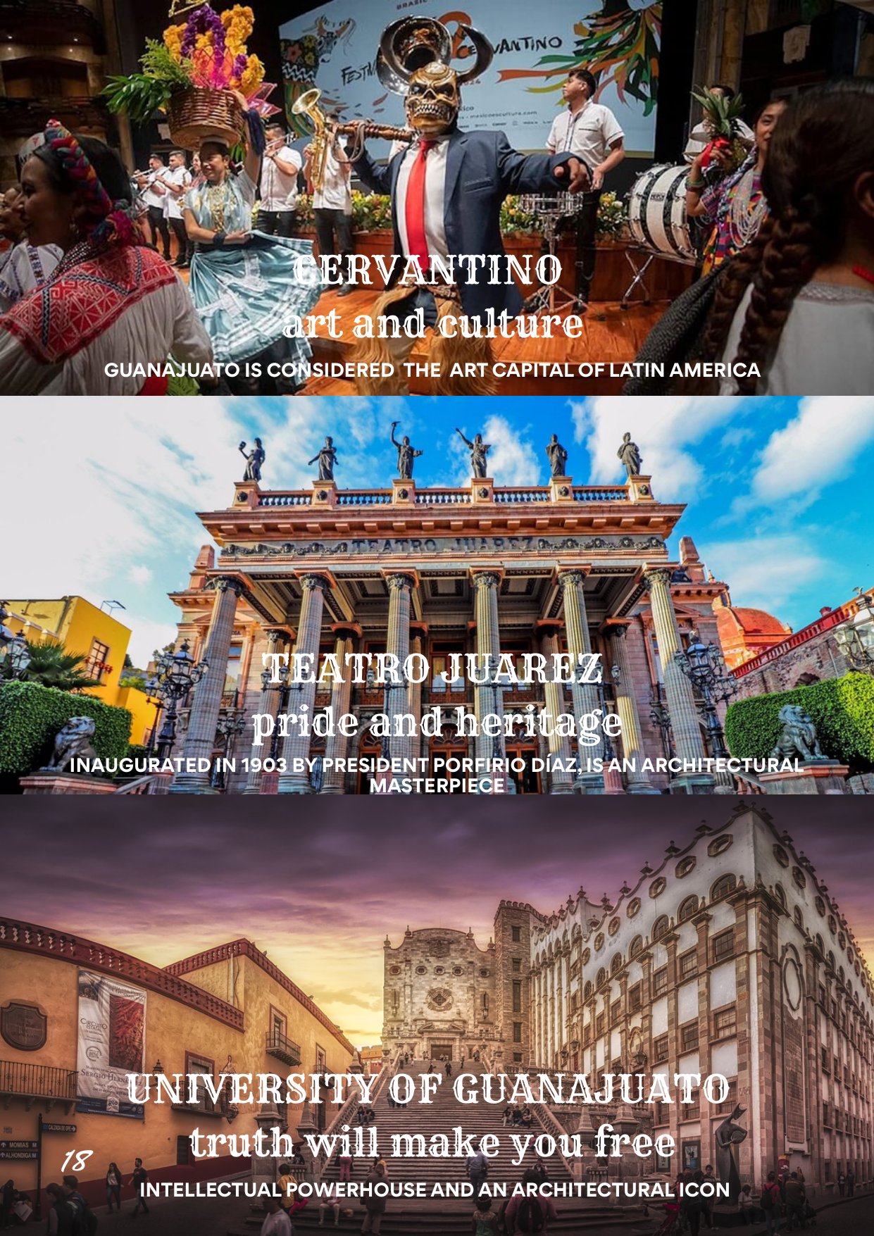 Querida Magazine — Guanajuato, The Heartland of Independence, page 18 of 36. The colonial stone and the historic flame — from a silver city carved underground to the table in Al Barsha. Destination: Guanajuato, Mexico.