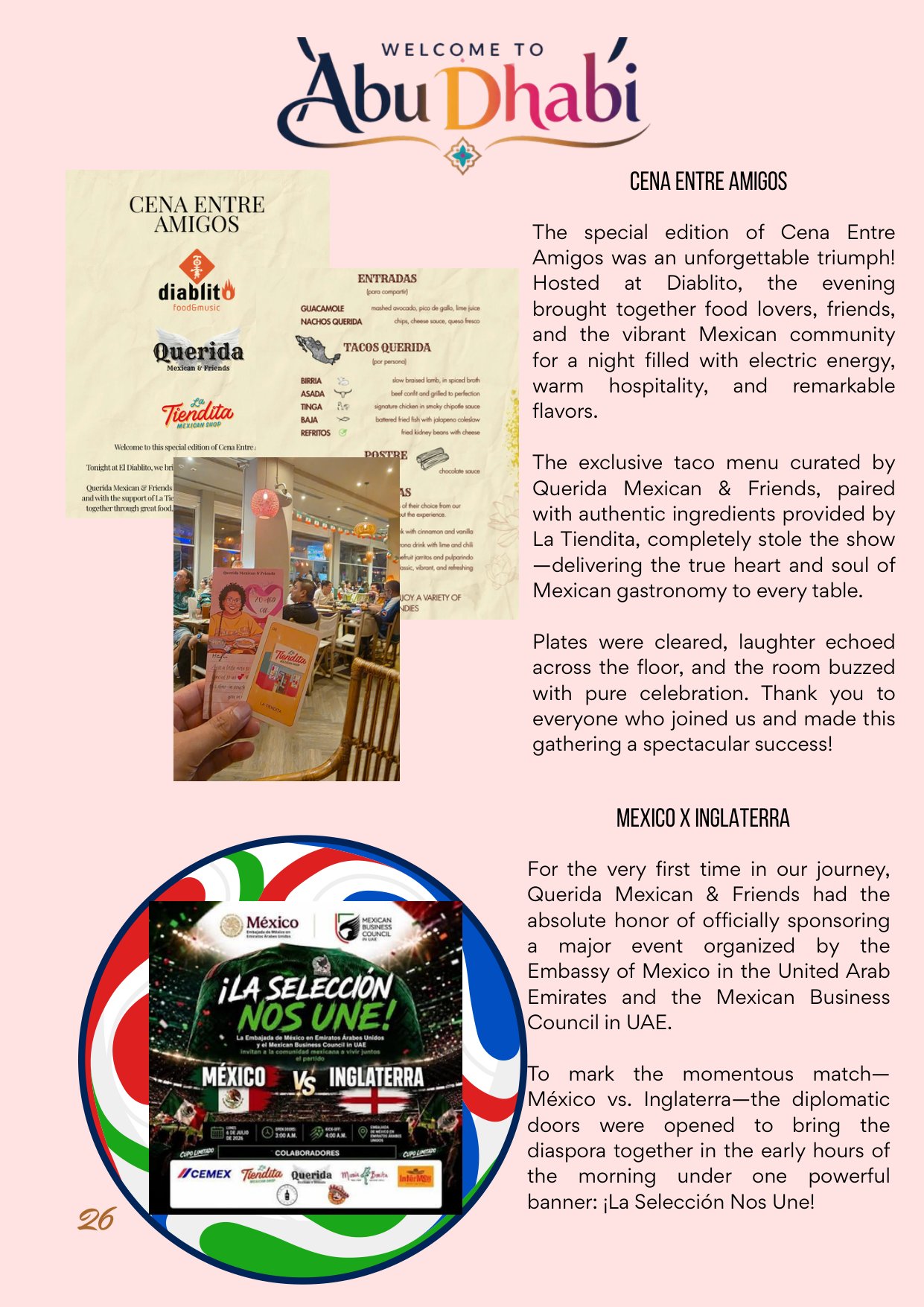 Querida Magazine — Guanajuato, The Heartland of Independence, page 26 of 36. The colonial stone and the historic flame — from a silver city carved underground to the table in Al Barsha. Destination: Guanajuato, Mexico.